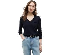 Tommy Hilfiger Jersey Co Stitch V-N WW0WW42049DW5 manga larga cuello de pico S Azul
