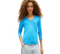 Tommy Hilfiger Co Jersey Stitch V-Nk Ww0Ww40098 - Suéter para Mujer, Color Azul, Talla XL