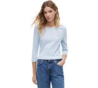Tommy Hilfiger Cody Boat-Nk 3/4 SLV tee WW0WW49928 L/S Camiseta para Mujer, Azul (Breezy Blue), S