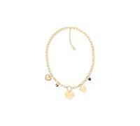 Tommy Hilfiger Collar con Dijes de Corazón en Tono Dorado con Cristales para Mujer