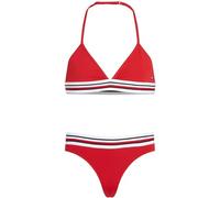 Tommy Hilfiger Conjunto de bikini Chicas Triangle Set Anudable al cuello, Rojo (Primary Red), 12-14 Años