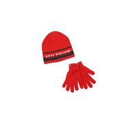 Tommy Hilfiger Conjunto de gorro y guantes divididos para niños, rojo (tommy red), 8
