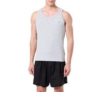 Tommy Hilfiger Conjunto de pijama Hombre Tank & Woven Short corto, Multicolor (Light Grey Heather/Black), XL