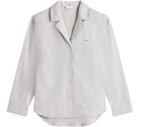 Tommy Hilfiger Conjunto de Pijama Mujer Stripe Largo, Gris (Thin Stripe Light Grey), S