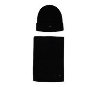 Tommy Hilfiger - Conjunto de Regalo de Gorro y Bufanda con Bandera - Accessories - Hombre - Negro - ONE SIZE -