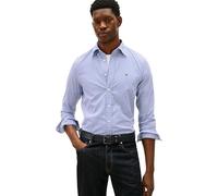 Tommy Hilfiger Core Flex Pop Classic STP Mw0mw41403 Camisa L/S, Azul (Azul Cuña/Rayas), XL Hombre, Azul (Azul Cuña/Rayas), XL