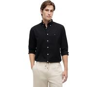 Tommy Hilfiger Core Flex Poplin Solid RF Shirt MW0MW39988 L/S Camisa para Hombre, Color Negro, L, Negro (Negro), L