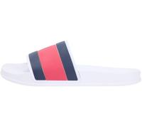 Tommy Hilfiger Core Hilfiger Flag FM0FM05798 - Sandalias de piscina para hombre, color blanco (blanco), talla 11