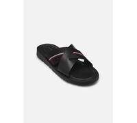 Tommy Hilfiger Sandalias Hombre Core Criss de piel, Negro (Black), 40
