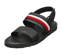 Tommy Hilfiger Core Hilfiger LTH Strappy Sandal FM0FM05009, Sandalia Hombre, Negro (Black), 40.5 EU