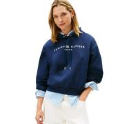 Tommy Hilfiger Corp Logo Mdrn Hoodie Ww0ww47832 Sudadera con Capucha, Azul (Dark Night Navy), S Mujer, Dark Night Navy, S