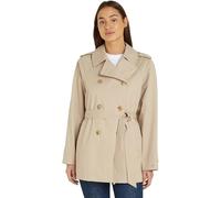 Tommy Hilfiger Cotton Short Trench WW0WW40481 Chaquetas de Tejido, Beige (Beige), 46 para Mujer