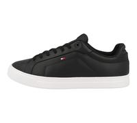 Tommy Hilfiger Court Sneaker Hombre Icon de piel, Negro (Black), 40