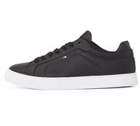 Tommy Hilfiger Court Sneaker Hombre Icon de piel, Negro (Black), 46