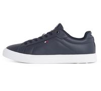 Tommy Hilfiger Court Sneaker Hombre Icon Flag Essential de piel, Azul (Desert Sky), 41