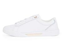 Tommy Hilfiger Court Sneaker Mujer Chic de Piel, Blanco (White), 40