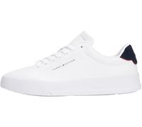 Tommy Hilfiger Court Sneaker Mujer Detail Essential de Piel, Blanco (White/Desert Sky), 40