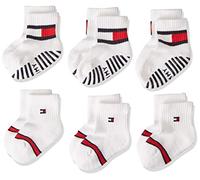 Tommy Hilfiger Flag Sock 6 Pack Ecom, Marcar Pack de 6 calcetines Ecom bebé unisex, White, 023