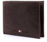 Tommy Hilfiger Cuero Monedero Johnson CC Flap and Coin Wallet Brown marrón