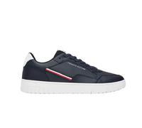 Tommy Hilfiger Cupsole Sneaker Hombre Basket Core Stripes Low Top, Azul (Desert Sky), 41