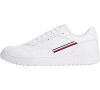 Tommy Hilfiger Cupsole Sneaker Hombre Basket Core Stripes Low Top, Blanco (White), 40