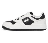 Tommy Hilfiger Cupsole Sneaker Hombre Retro Basket Tumble Low Top, Blanco (Ecru), 40