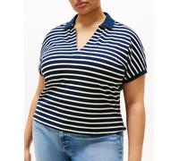 Tommy Hilfiger Curve Tommy Hilfiger Curve - Polo de mujer Relaxed de manga corta. Azul marino Talla 50