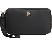 Tommy Hilfiger Damen TH Logotape Compact Zip Around Aw0aw18699 Otras Carteras, Negro (Negro)
