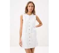 Tommy Hilfiger Dnm Clr Sl Mini Dres WW0WW48584 42 Blanco