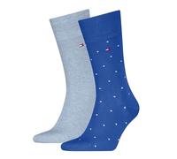 Tommy Hilfiger Dot Calcetines clásicos, Azul, 9-11 Hombres