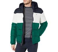 Tommy Hilfiger Down Alternative Hooded Puffer Jacket (Standard and Big & Tall) Abrigo plumón, Combo Verde, XXL para Hombre