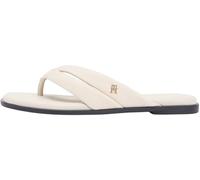 Tommy Hilfiger Elevated Toe Post LTH Sandal Fw0fw09216, Sandalias Planas Mujer, Beige (Classic Beige), 36 EU