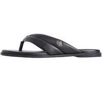 Tommy Hilfiger Elevated Toe Post LTH Sandal Fw0fw09216, Sandalias Planas Mujer, Black (Black), 42 EU