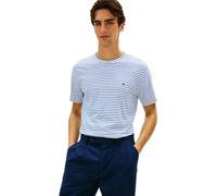 Tommy Hilfiger ESS Seasonal Reg Fit Stripe tee Mw0mw40923 Camiseta S/S, Blanco (Blanco/Azul Regalo), M Hombre