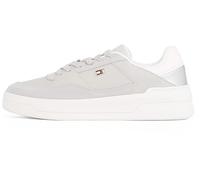 Tommy Hilfiger Basketball Sneaker Mujer Metallic Calzado, Beige (Grey Whisper), 36