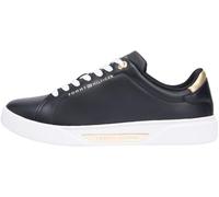 Tommy Hilfiger Essential Chic Court Fw0fw09019Low Top - Tenis para Mujer, Black, 40 EU