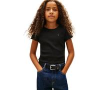 Tommy Hilfiger Essential Rib Top SS KG0KG08590 Other Tops para niña, Color Negro (Negro), 6 años, Negro (Negro), 6 años