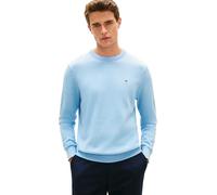 Tommy Hilfiger Essential SSNL MW0MW39999 - Suéter de algodón con Cuello Redondo para Hombre, Color Azul, Talla S, Azul (Well Water), S