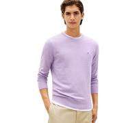 Tommy Hilfiger Essential Ssnl MW0MW39999 - Suéter de algodón con Cuello Redondo para Hombre, Color Morado, Talla L