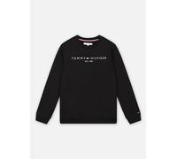 Tommy Hilfiger Sudadera Infantil Unisex Essential Sweatshirt sin Capucha, Negro (Black), 8 Años