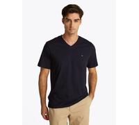 Tommy Hilfiger Camiseta de manga corta Hombre Essential Tee con cuello de pico, Azul (Desert Sky), XL