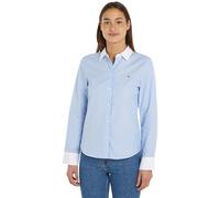 Tommy Hilfiger Fill Regular Shirt WW0WW40531 Camisas Casuales, Azul (Well Water), 42 para Mujer