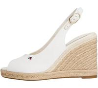 Tommy Hilfiger Flag FW0FW09343 - Alpargatas de cuña para mujer, color blanco (crudo), 7