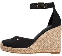 Tommy Hilfiger Flag High Wedge Espad Closed Toe Fw0fw09225, Alpargatas de cuña Mujer, Black (Black), 41 EU
