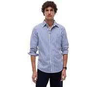 Tommy Hilfiger Flex Poplin Classic STP RF Shirt Mw0mw42440 Camisa S/S, Blue (Wedge Blue/Stripe), L para Hombre