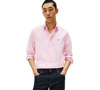 Tommy Hilfiger Flex Poplin Micro Gingham MW0MW40457 L/S Camisa para Hombre, Rosa, L, Rosa (Rosa clásico/Cuadros), L