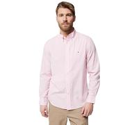 Tommy Hilfiger Flex Poplin Micro Gingham MW0MW40457 L/S Camisa para Hombre, Rosa, S, Rosa (Rosa clásico/Cuadros), S