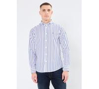 Tommy Hilfiger Camisa Hombre Poplin Nautical de algodón, Multicolor (Wedge Blue/Optic White), XL