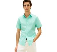 Tommy Hilfiger Flex Poplin Solid S/S Shirt Mw0mw42630 Camisa, Blue (Arctic Aqua), XL para Hombre