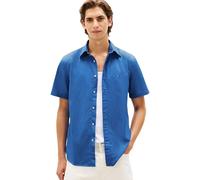 Tommy Hilfiger Flex Poplin Solid S/S Shirt Mw0mw42630 Camisa S/S Hombre (Pack de 1)